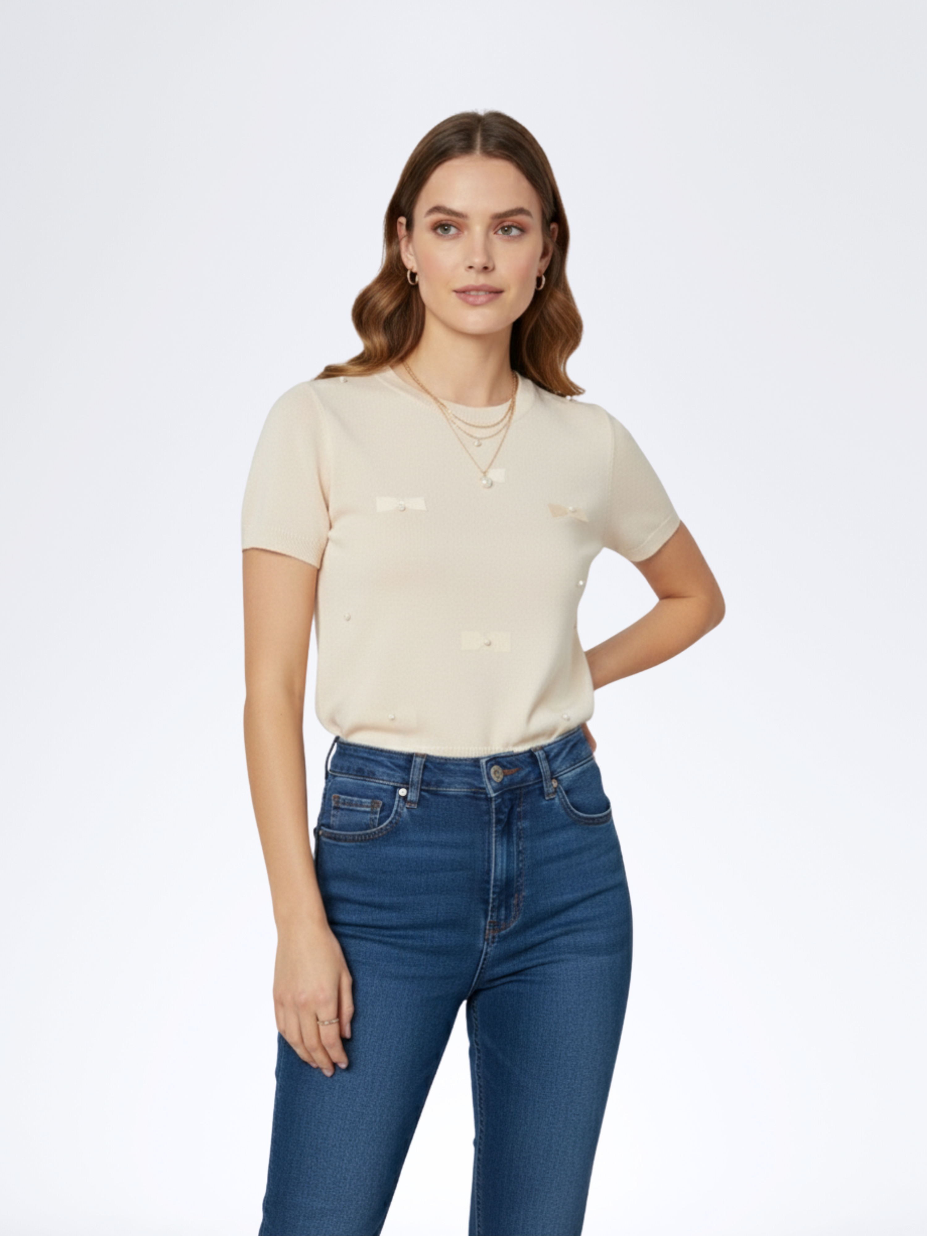 WHITE PEARLDROP SWEATSHIRT