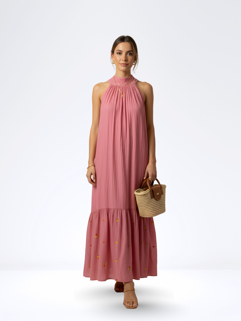 PINK FRILL & FLORA  DRESS