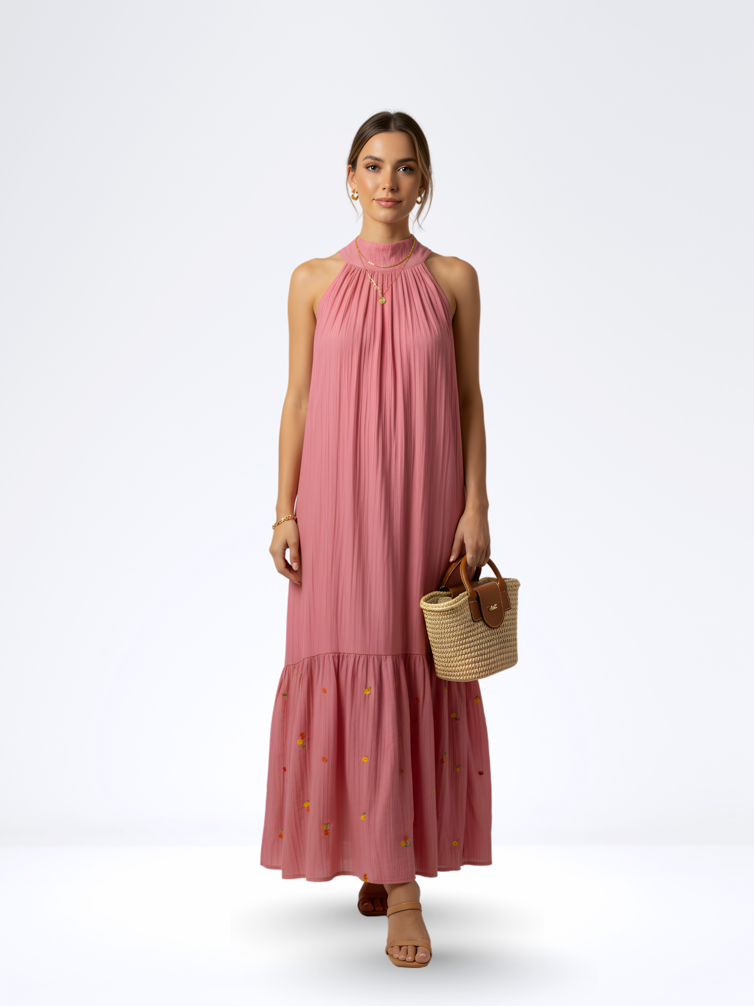 PINK FRILL & FLORA  DRESS