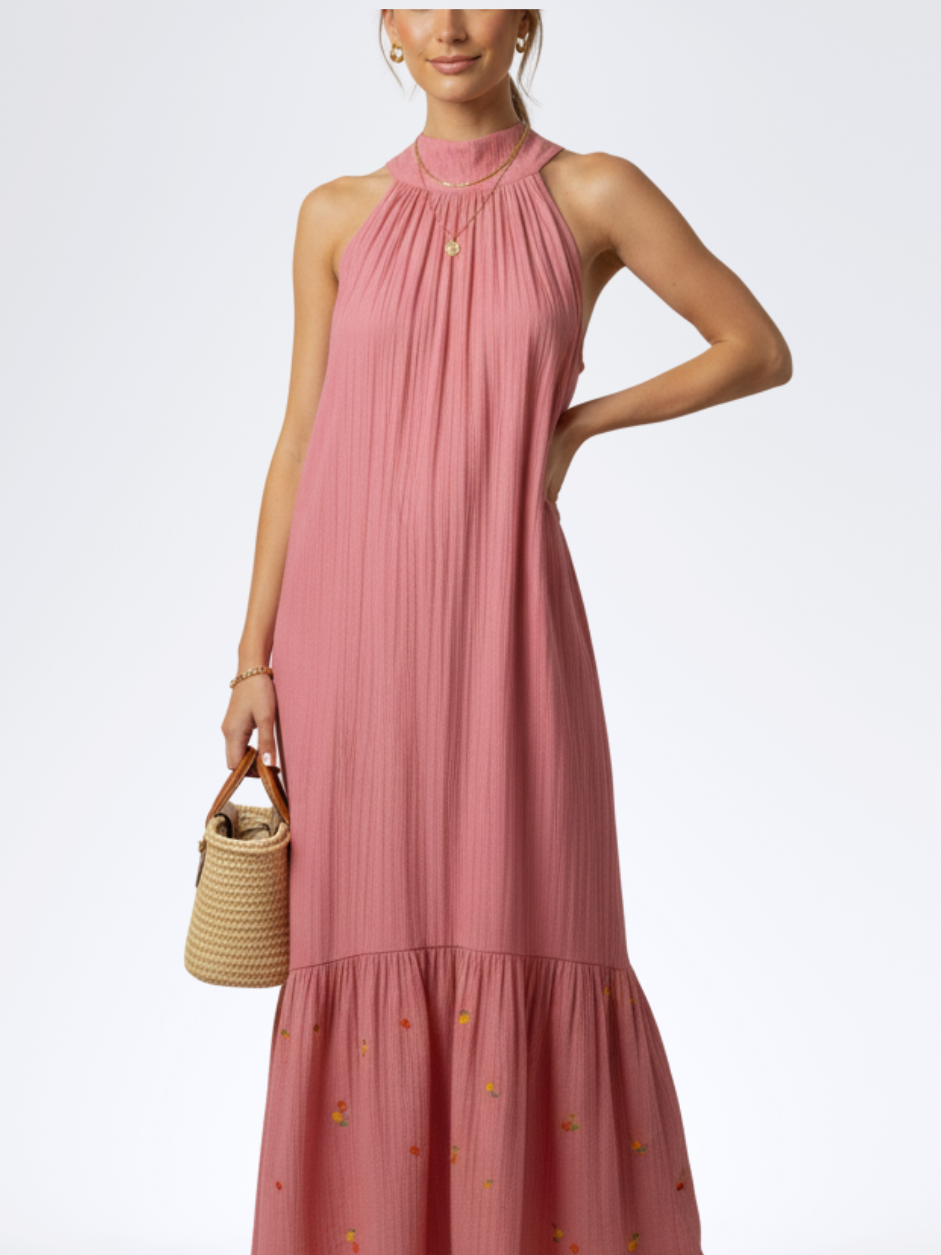 PINK FRILL & FLORA  DRESS