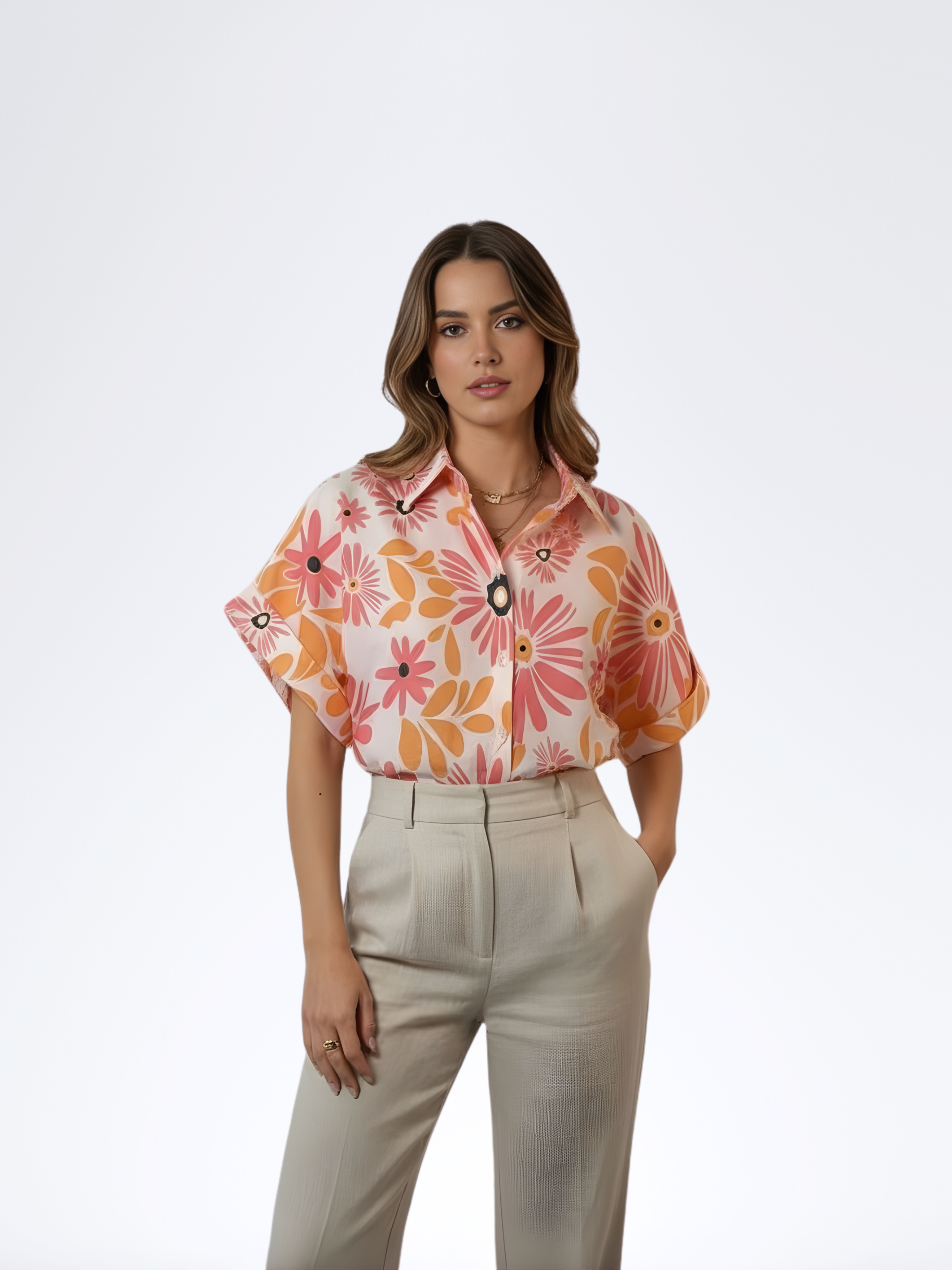SUNBURST FLORAL TOP