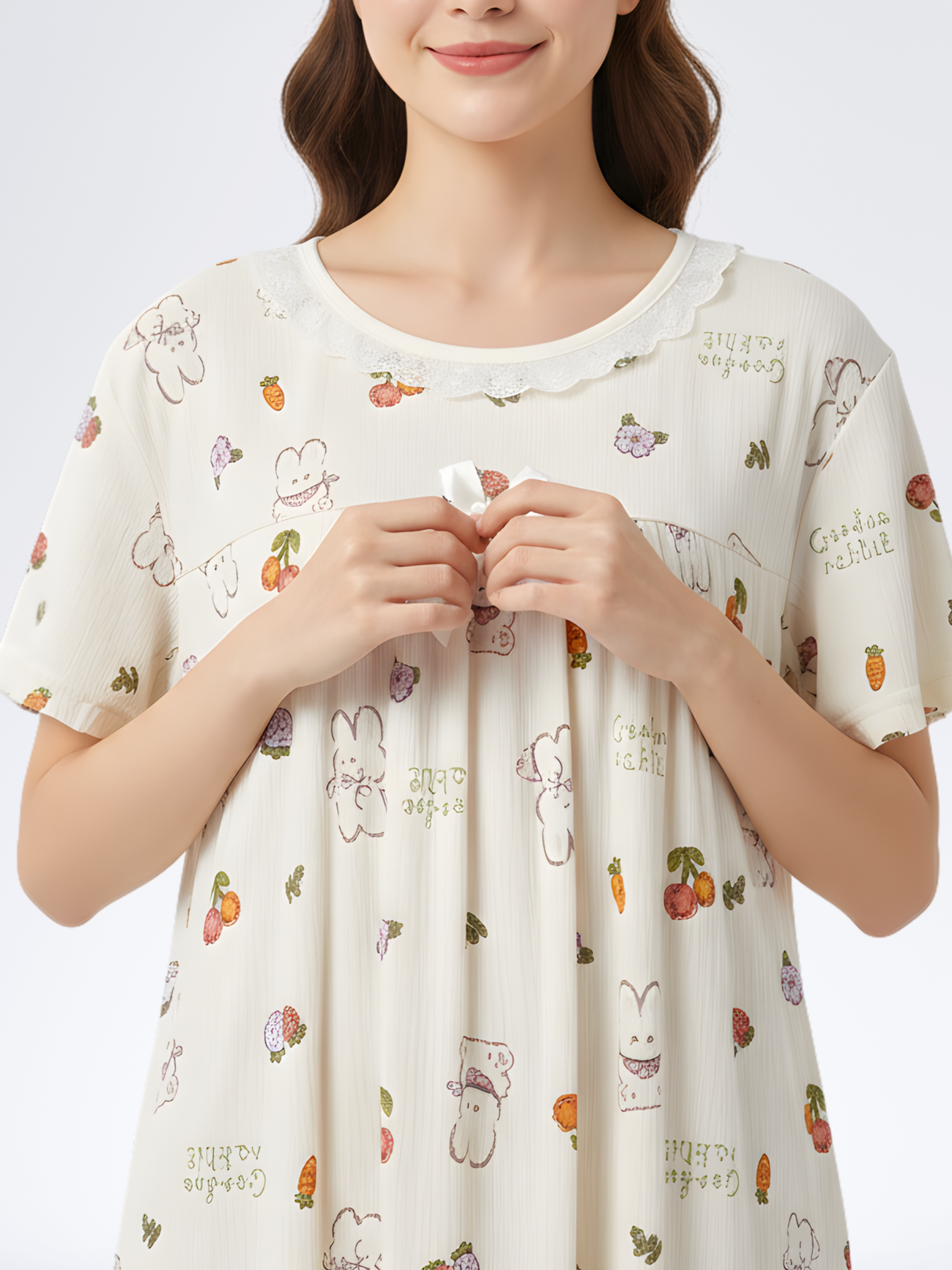 GARDEN RABBIT NIGHTWEAR DRESS