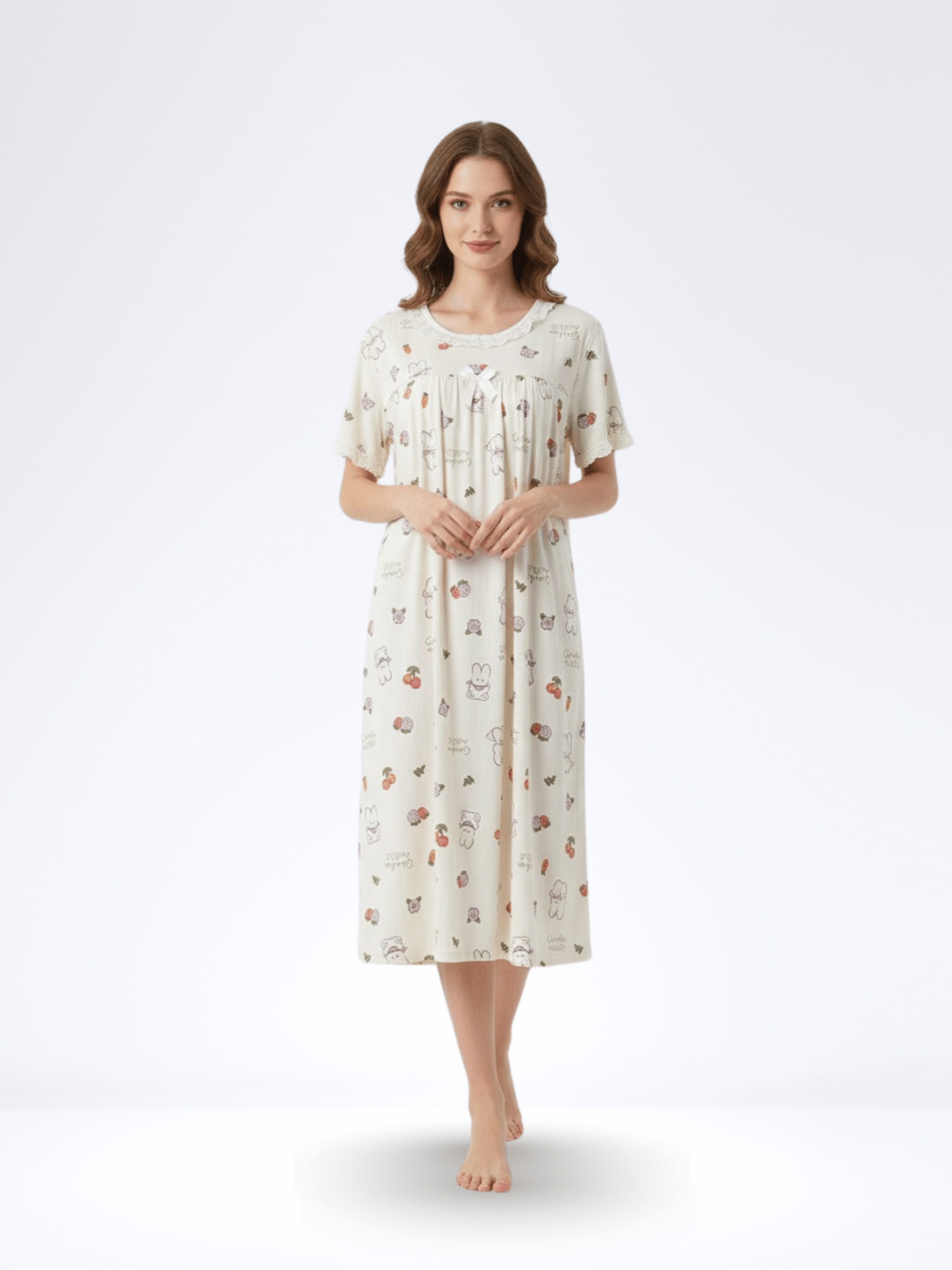 GARDEN RABBIT NIGHTWEAR DRESS