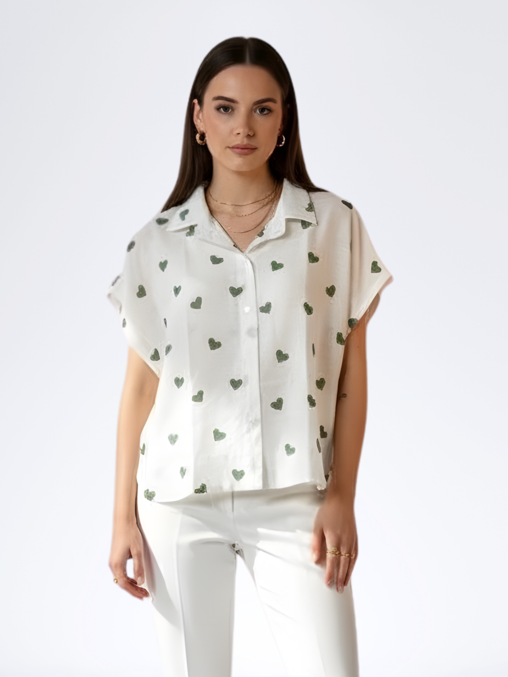 GREEN QUEEN OF HEARTS TOP
