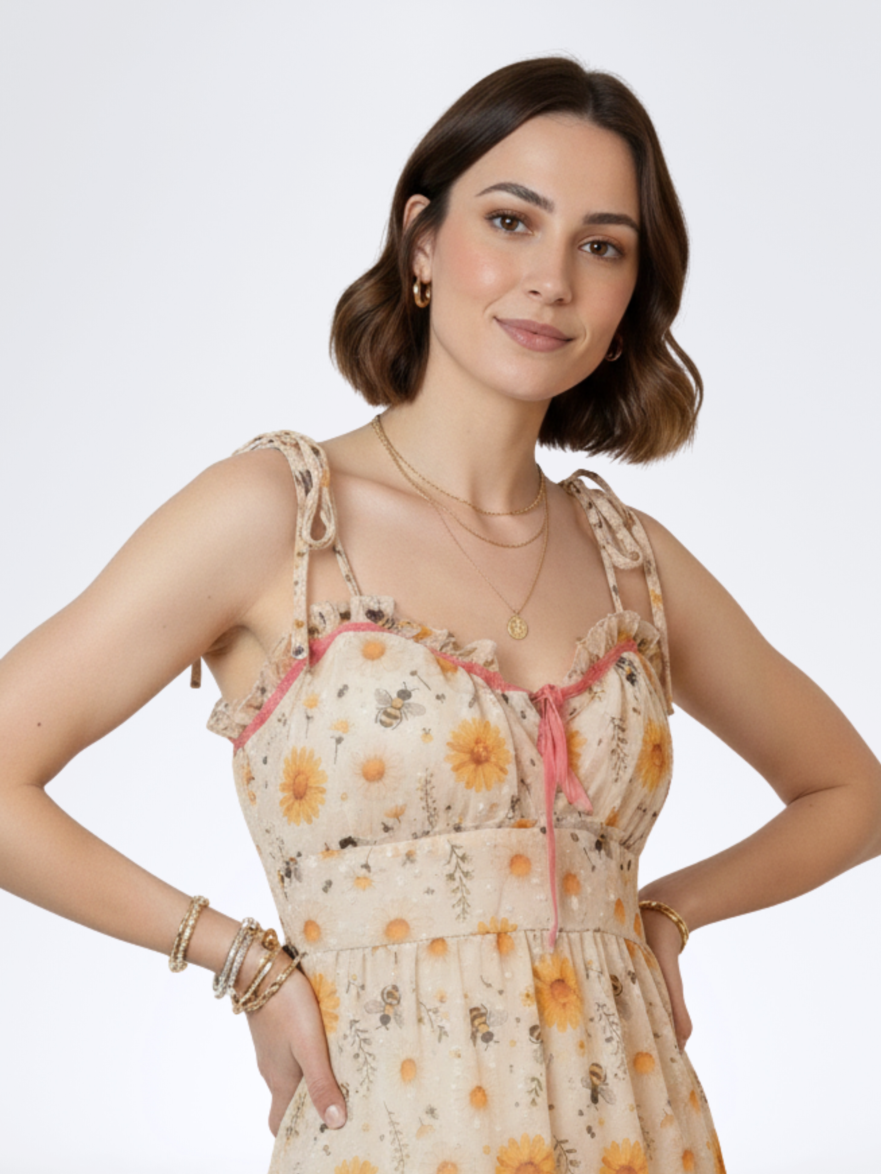 MARI-BEE NOODLE STRAP DRESS