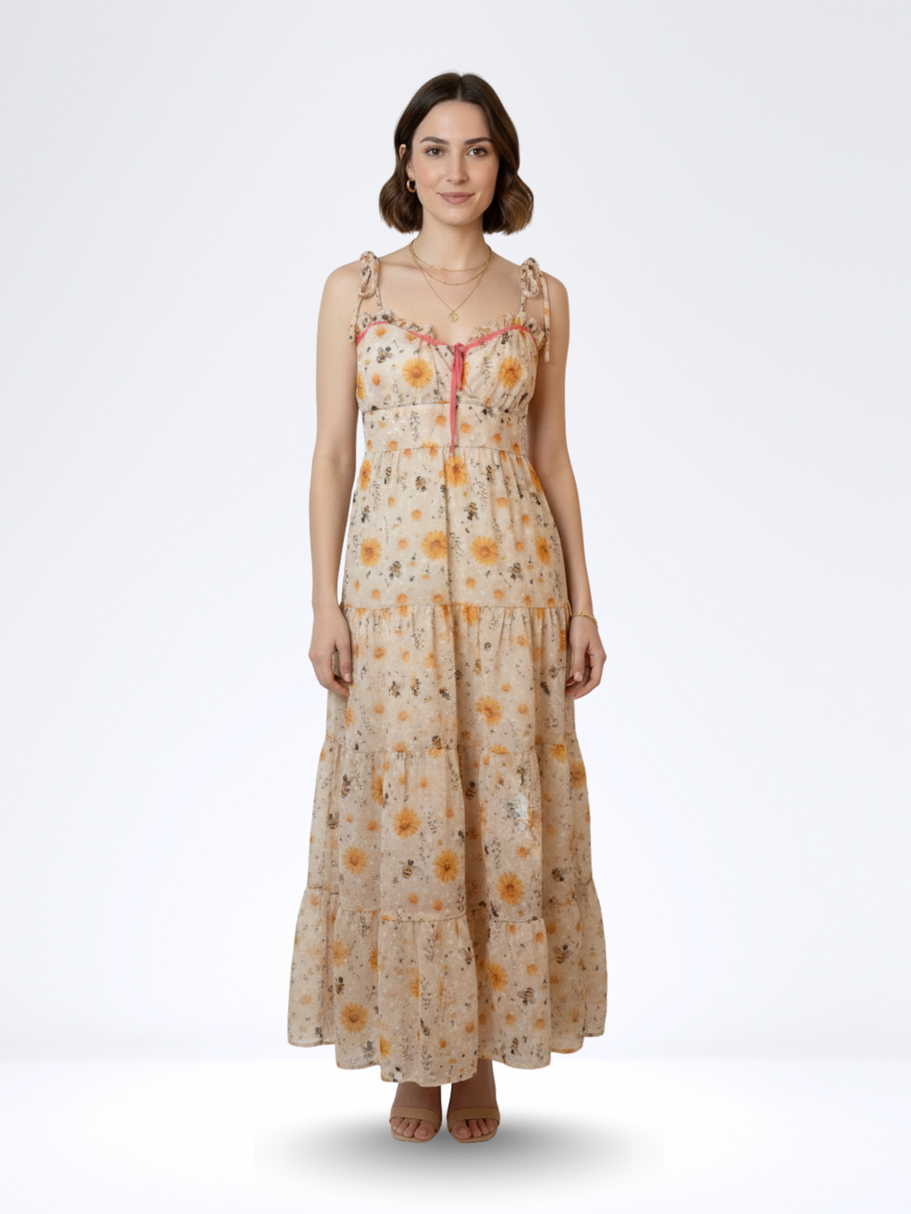 MARI-BEE NOODLE STRAP DRESS