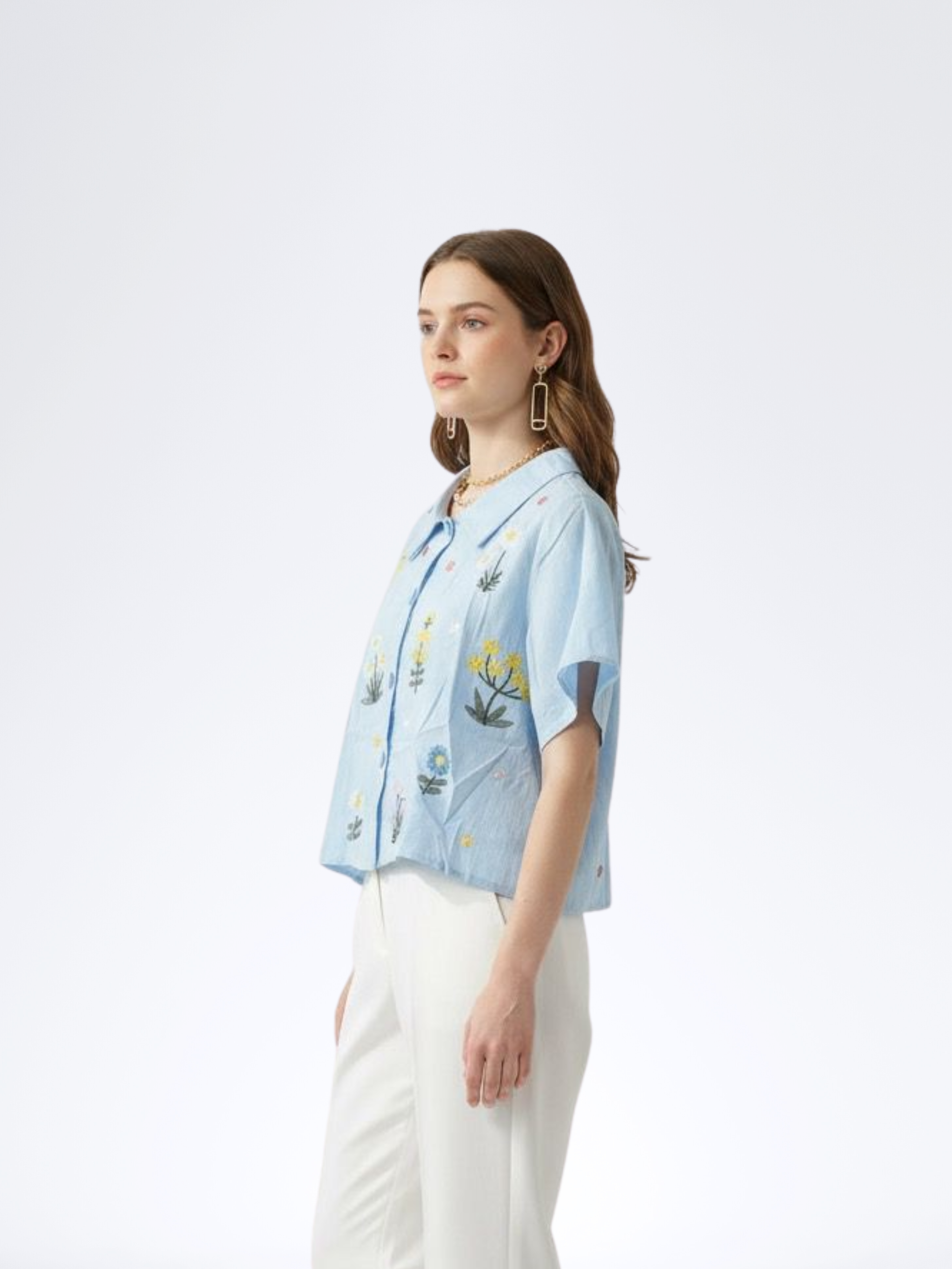 BABY BLUE EMBRAURA TOP