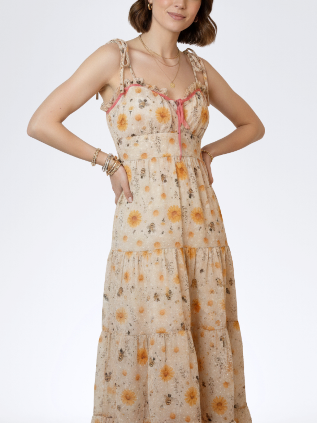 MARI-BEE NOODLE STRAP DRESS