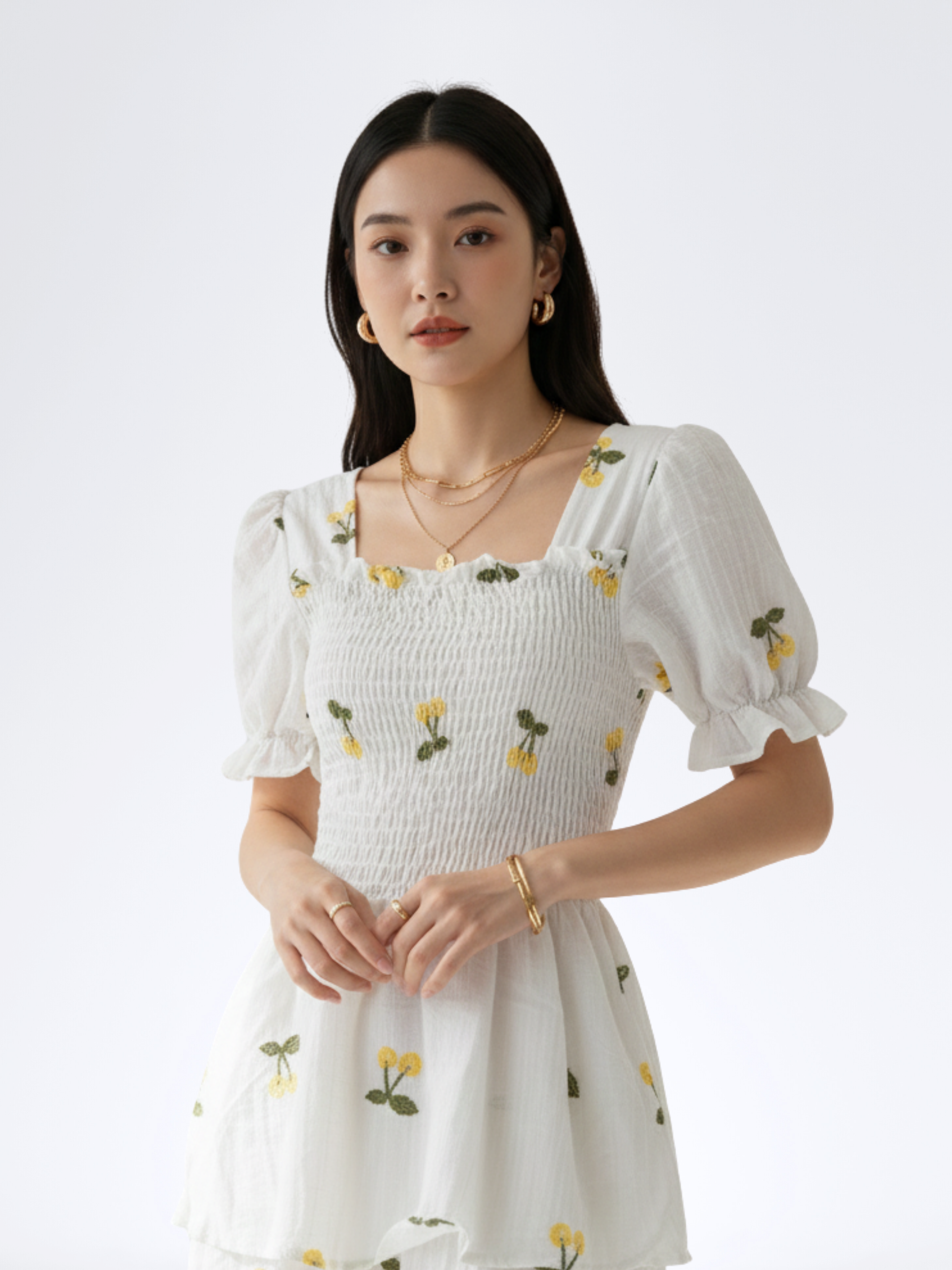 YELLOW CHERRY DRESS