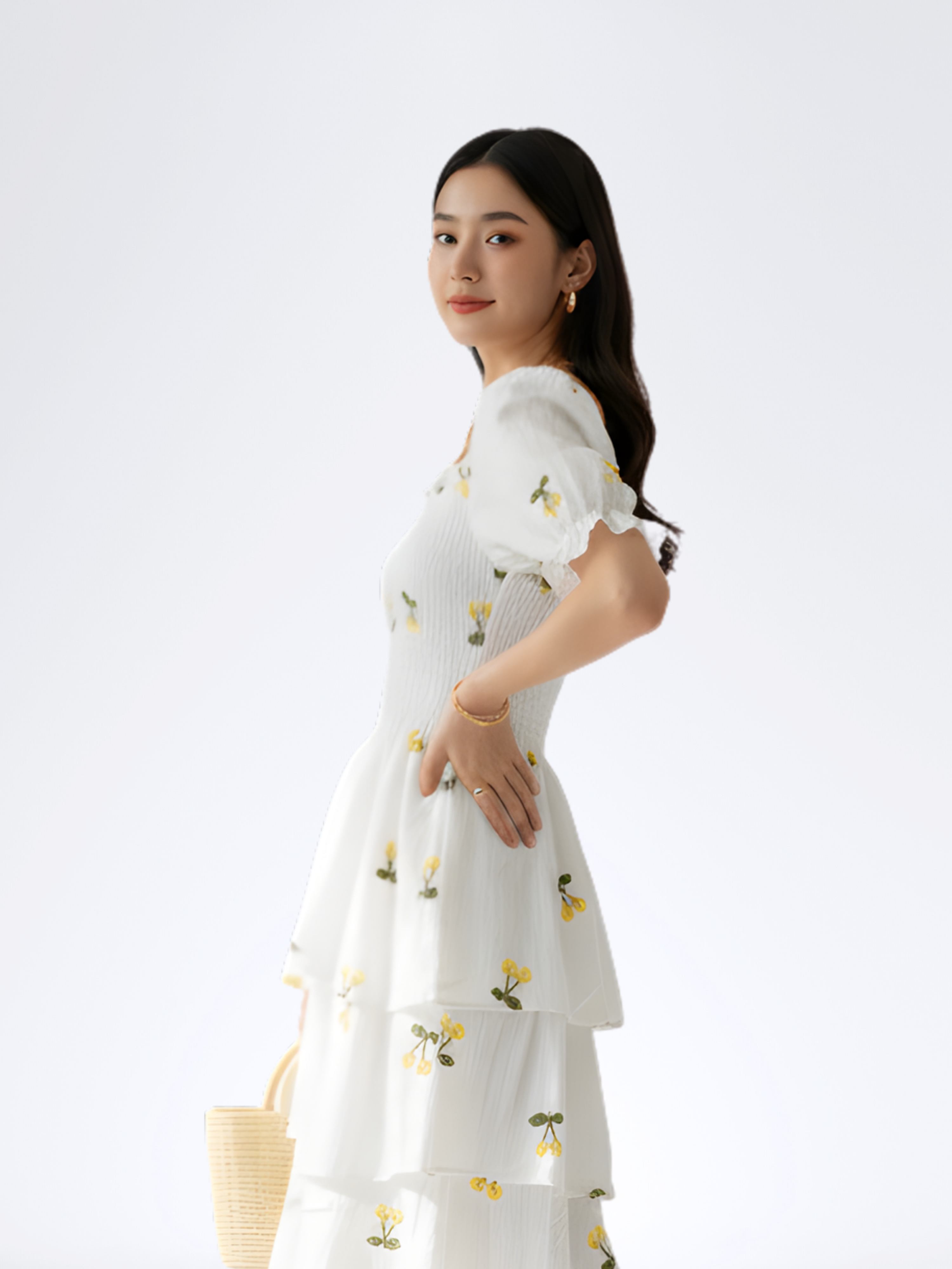 YELLOW CHERRY DRESS
