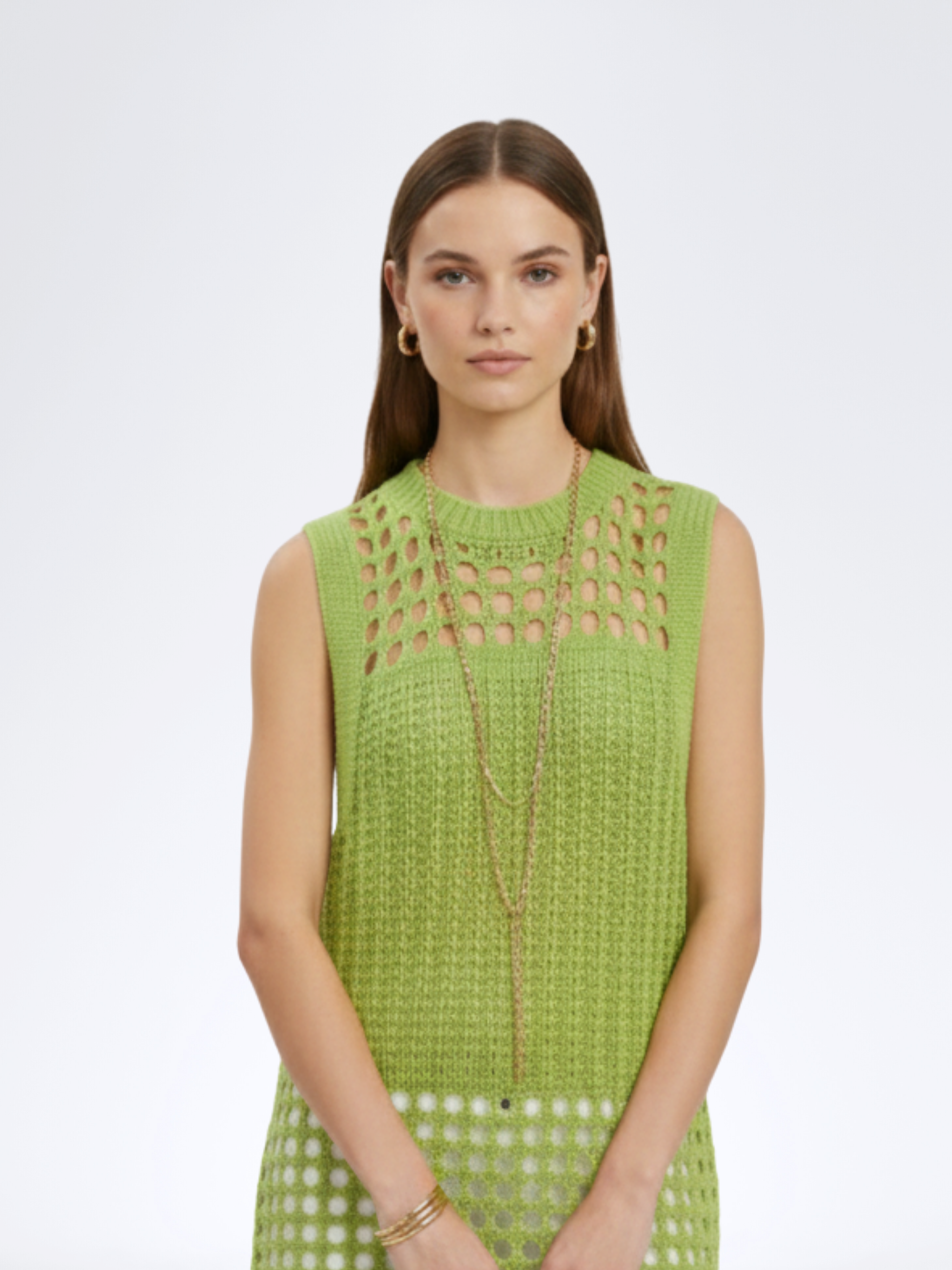 GREEN CROCHET DRESS