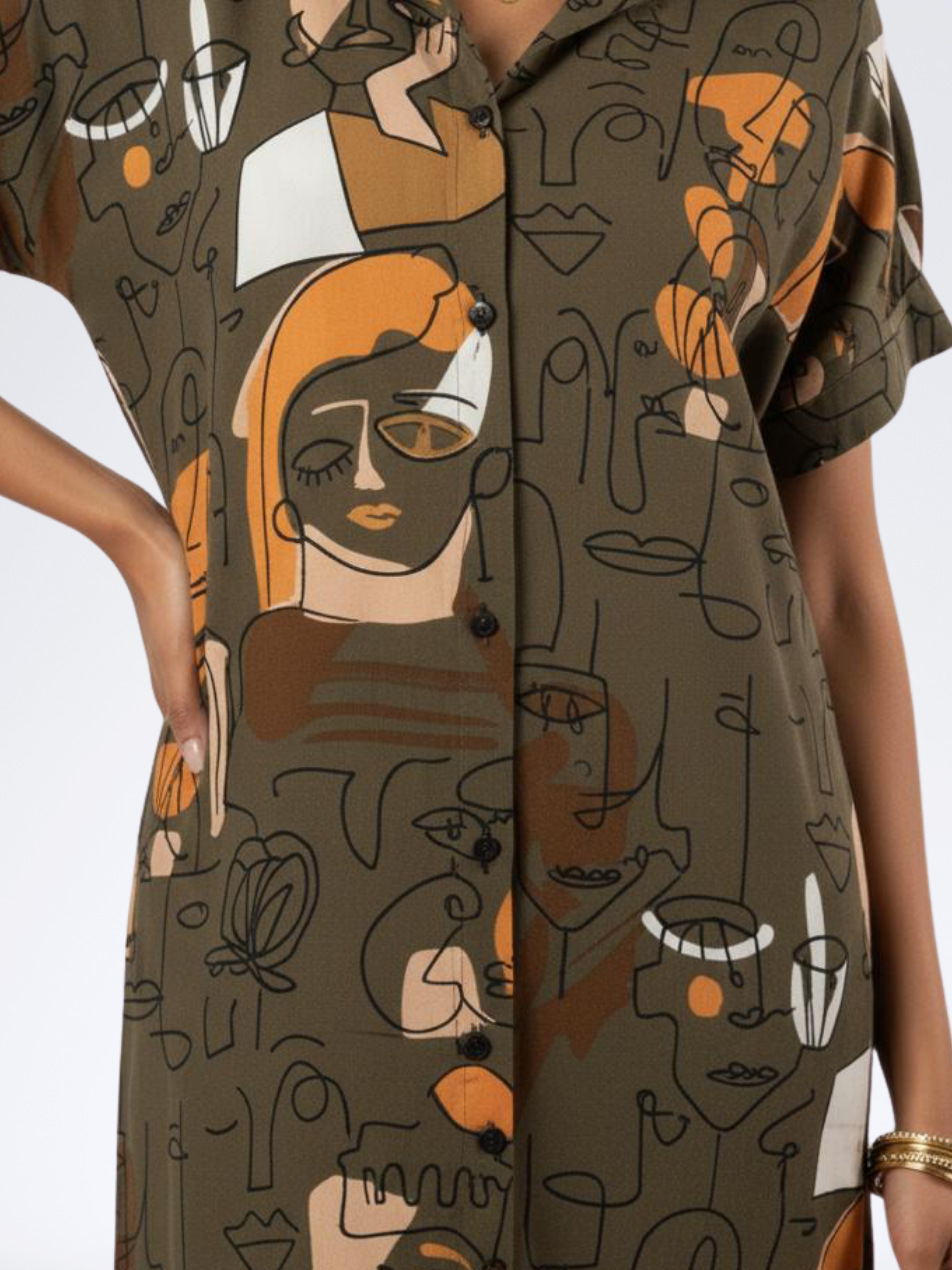GREEN PICASSO DRESS