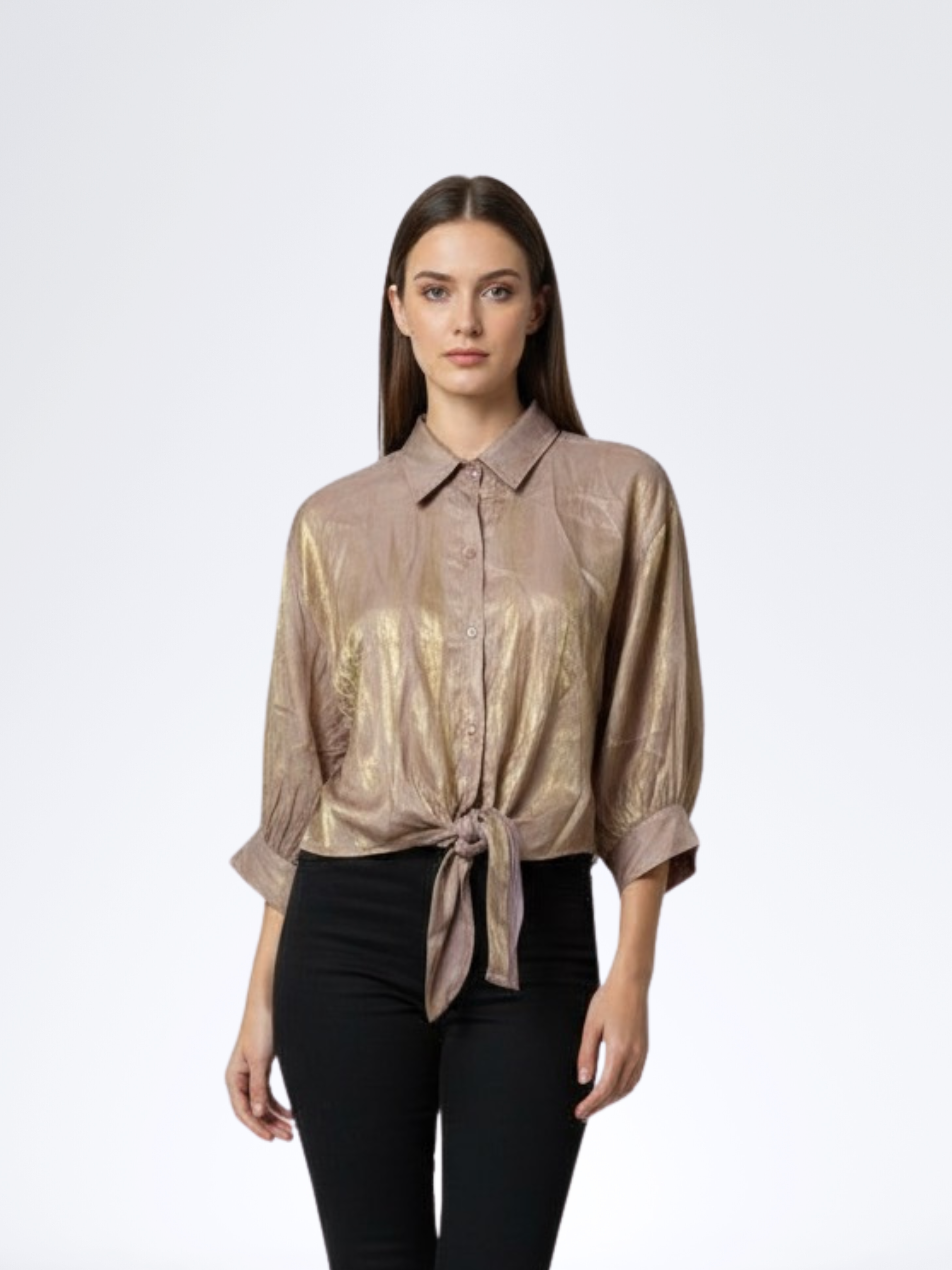 BEIGE VELORA SHIRT