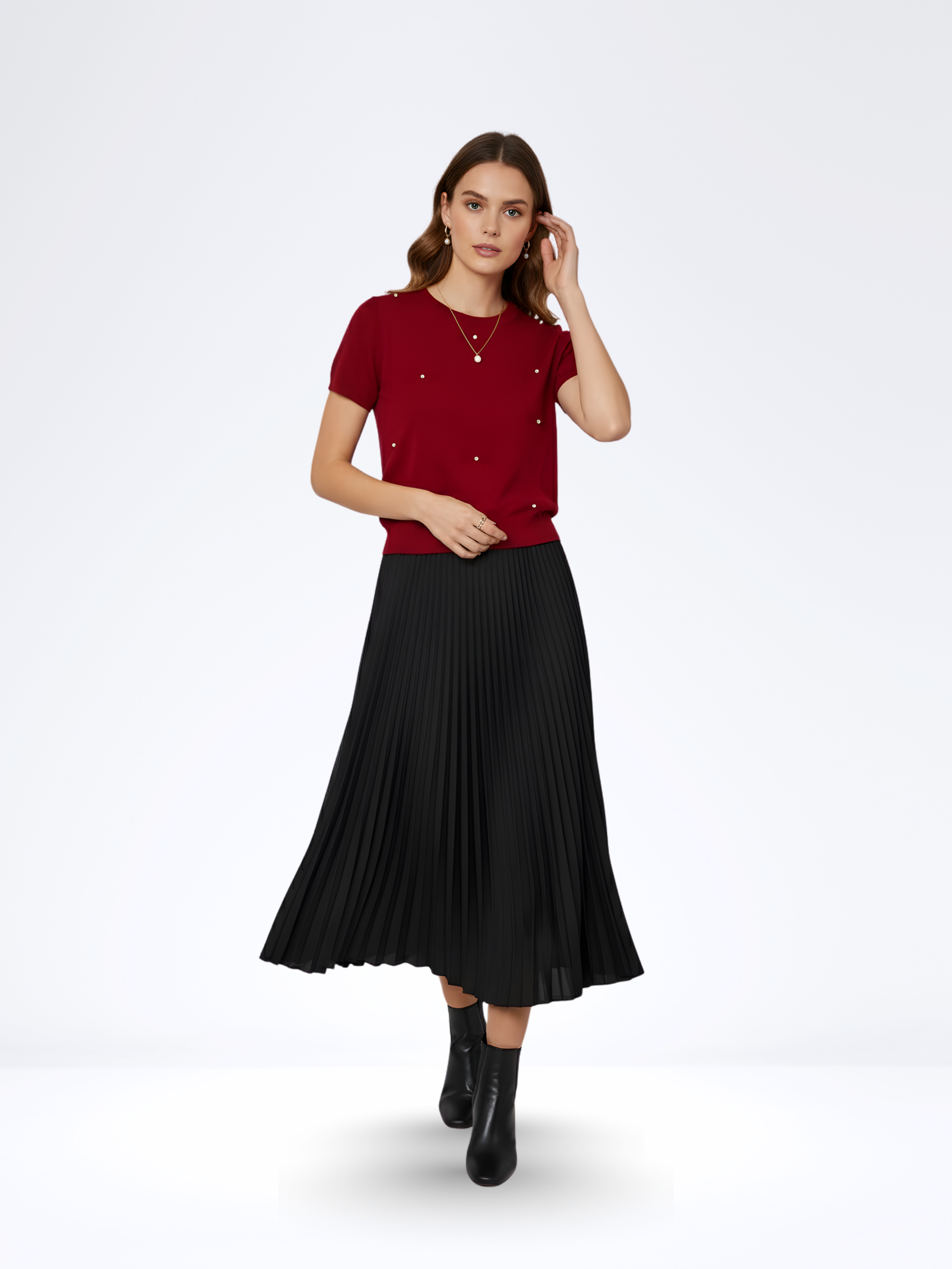 RED PEARLDROP SWEATSHIRT