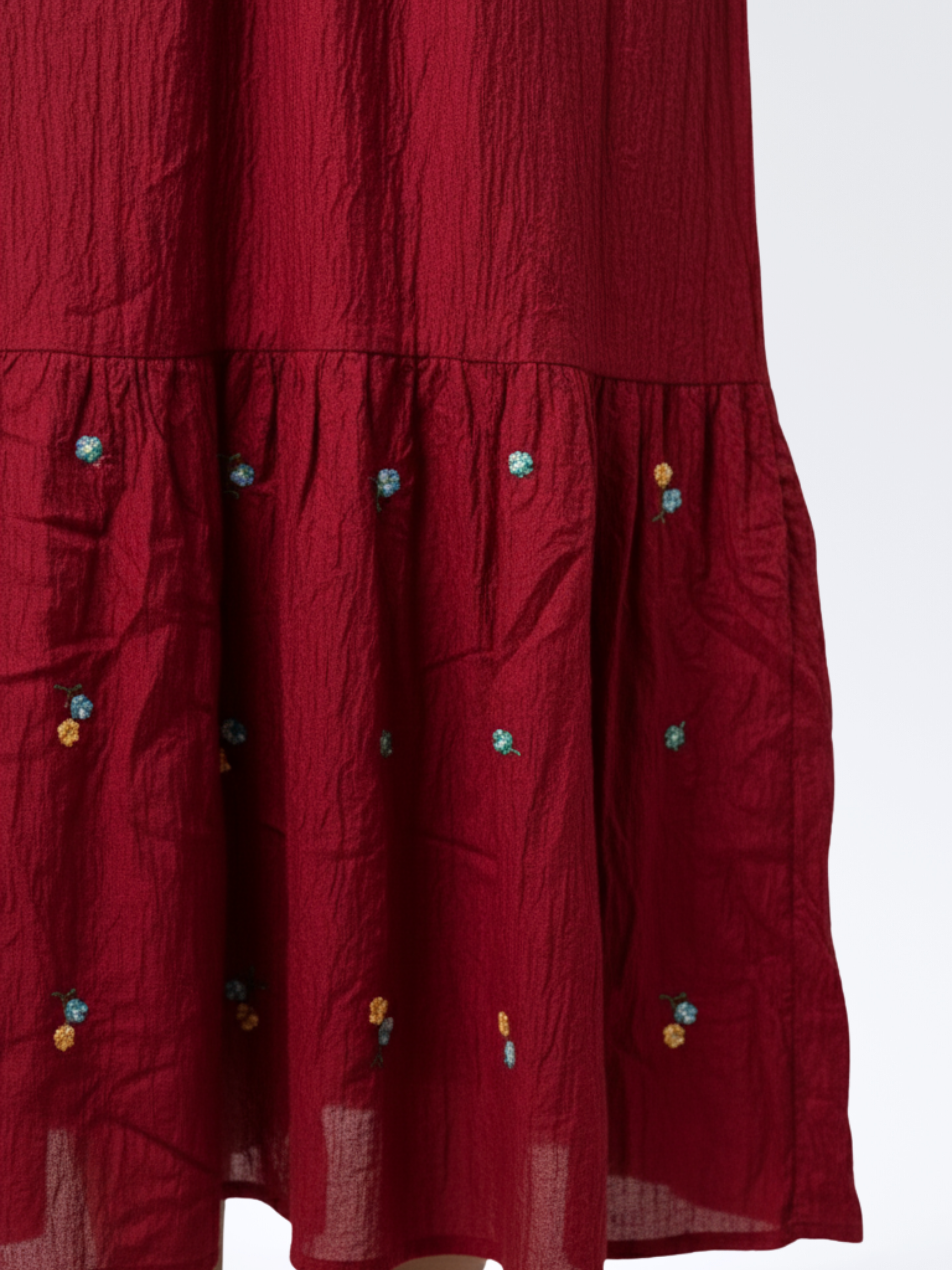 RED FRILL & FLORA DRESS